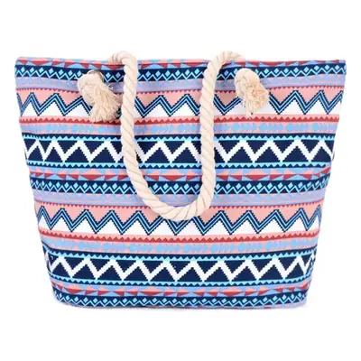 Geometric Canvas Handbag Large Capacity Casual Shopping Bag