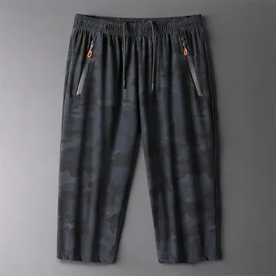 Men's Camouflage Ice Silk Capri Pants Large