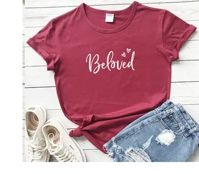 Beloved Graphic T-Shirt Grey Short Sleeve