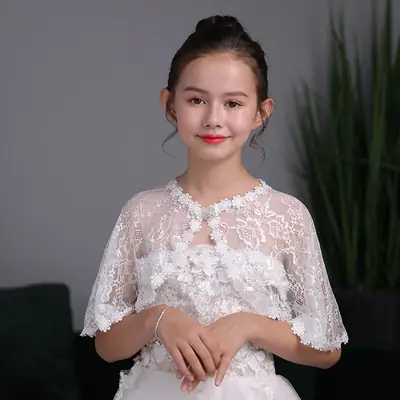 Girls' White Lace Coat 2020 Spring Summer