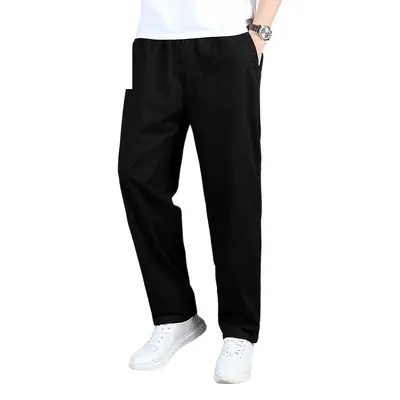 Men's Washed Crane Pants Large Size Pure Cotton