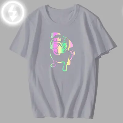 Cute Fox Panda T-Shirt White Glow Effect