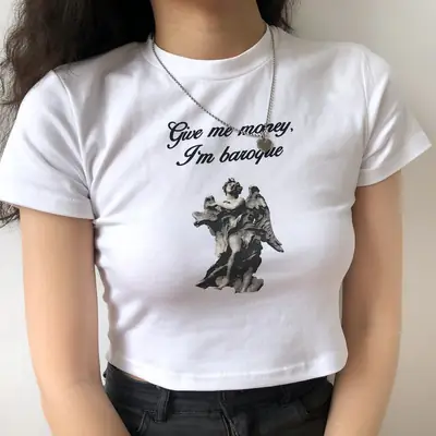 Women Korean Style Short T-Shirt 2025 Summer