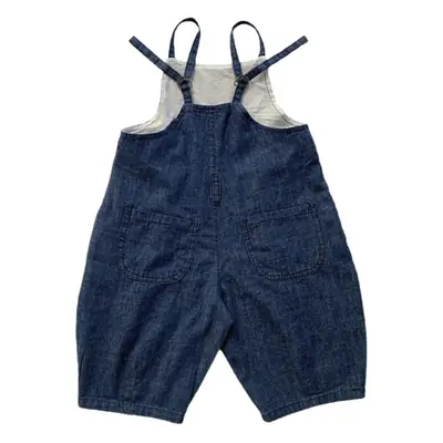 Women Denim Strappy Pants Blue Western Style