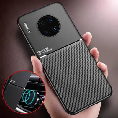 Huawei Mate60 Phone Case Red Leather Drop Proof Anti-Slip