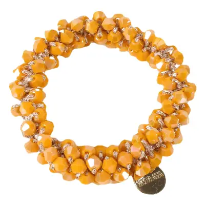 Pearl Crystal Hair Rope with Gold Bell