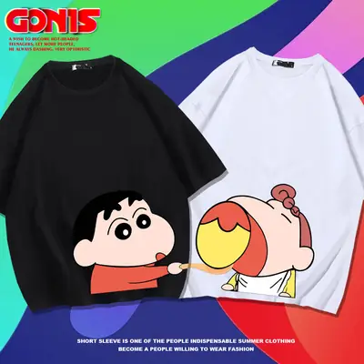 Red Cartoon Print T-Shirt for Men Women