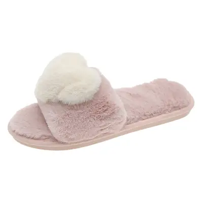 Slippers women's flat cotton slippers cute home plus velvet warm winter new indoor fluffy shoes personalized wholesale