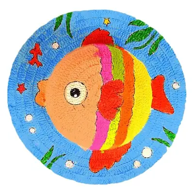 Kids Straw Hat DIY Painted Panda Design