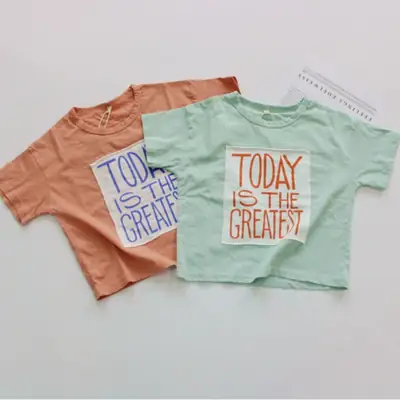 Summer Kids T-Shirts Korean Printed Loose Fit