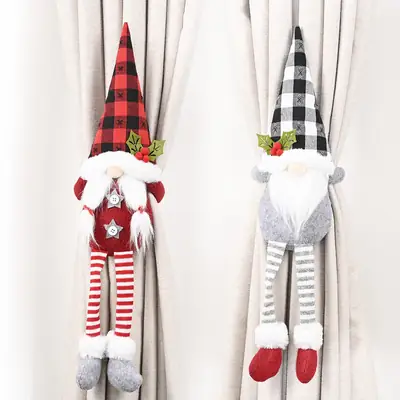 Haobei Christmas Doll with Red Plaid Hat