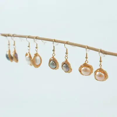 Freshwater Pearl Baroque Earrings S925 Silver