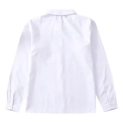 Men's White Pointed Collar School Shirt