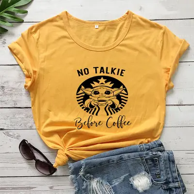 No Talkie Before Coffee Grey T-Shirt