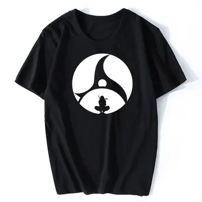 Naruto Graphic Tee Men Women Loose Fit Black