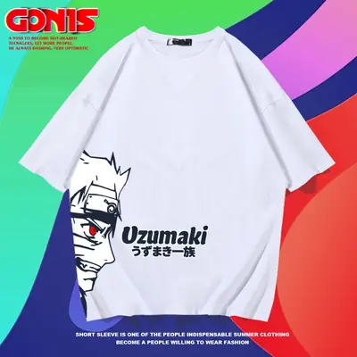 Naruto OZumaki Men T-Shirt Yellow Short Sleeve