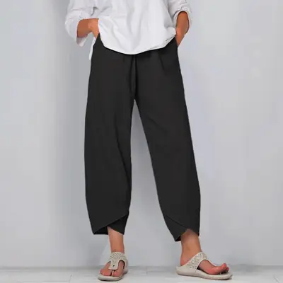 2023 AliExpress Solid Color Loose Straight Leg Pants