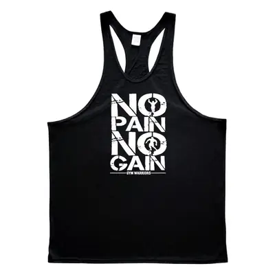 Men's No Pain No Gain I-Back Vest Blue Running Fitness