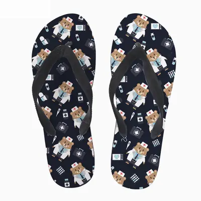 2020 Summer Flip Flops Fashionable Beach Slippers Customized Thin Belt Casual Outer Wear Rubber Flat Sandals for Women New