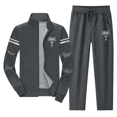 Men Black H2A Track Suit Sweatshirt Coat Top