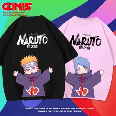 Naruto Men Women Cotton T-Shirt with Character Print