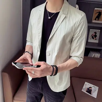 Men's Korean Style Half Sleeve Suit Sun Protective