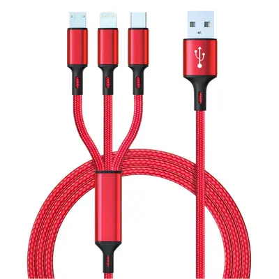 Huawei Apple USB Data Cable Three-in-One Red