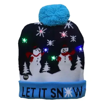 New Christmas Knitted Hat with LED Lights & Colorful Tulle