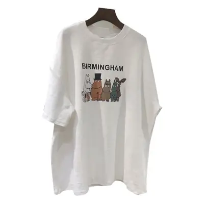 Women Paris Print T-Shirt White 2025 Summer