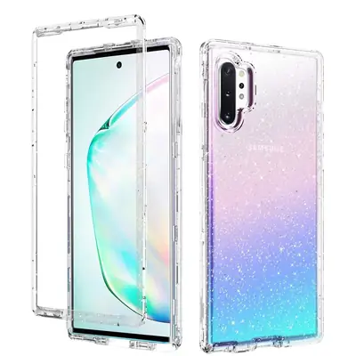 Purple Glitter 3-in-1 Phone Case for Samsung Note 10 Plus