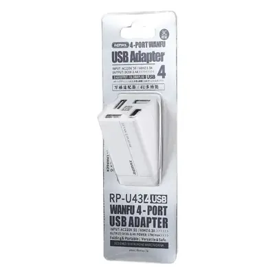 REMAX Wanfu Charger 4u 3C Travel Charger 3.4A