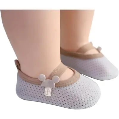 Baby Floor Shoes Grey Transparent Strap 1-3Yrs