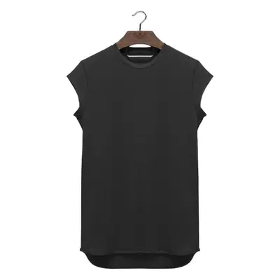 Men's White Cotton Sleeveless Gym T-Shirt