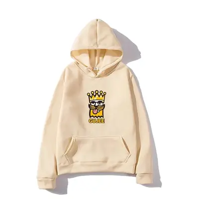 Orange Hot King Printed Hoodie for Men