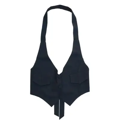 Women's Summer Chiffon Waistcoat Vest with Pony Clip