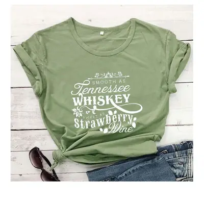 Tennessee Whisky Strawberry Wine T-Shirt Green