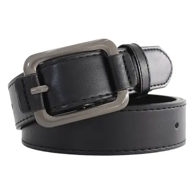 Men's Black Leather Belt with Japanese Buckle 2 Sizes