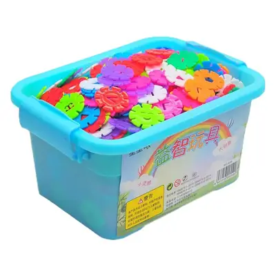 Bulk Rainbow Snowflake Building Blocks for Kids 2-3y