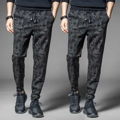 Men Camouflage Nine Point Pants Casual Sports Wear