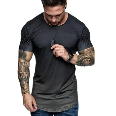Men Black Slim Fit Long Sleeve T-Shirt