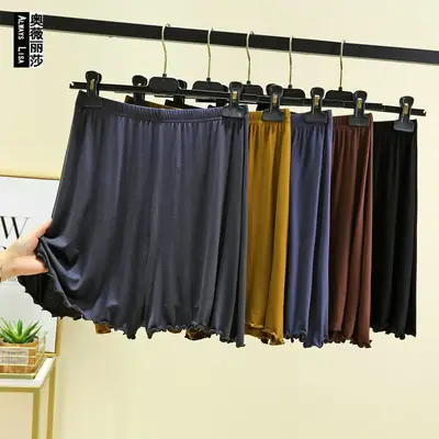 Women's Grey Modal Flax Shorts Loose Summer Wear