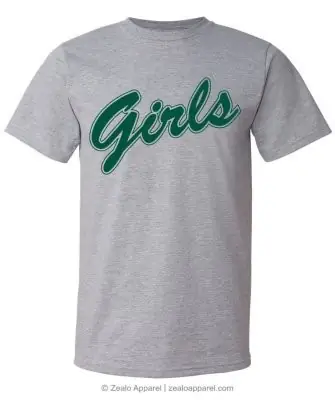 Girls Letter Graphic T-Shirt Grey Short Sleeve