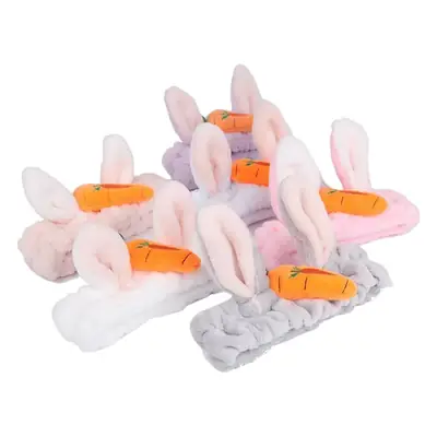 Plush Carrot Ears Headband for Girls Rabbit Hair Band