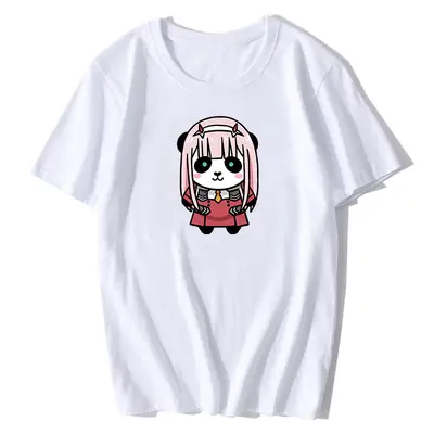 Girls Cartoon Black T-Shirt Summer Casual Wear
