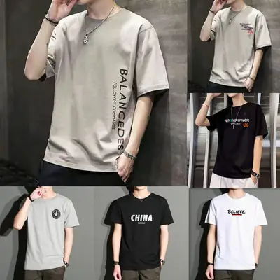 Men Grey Printed Slim Fit T-Shirt