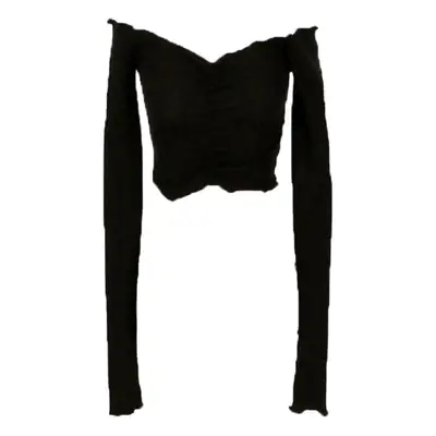 Women's Red Top with Shoulder Cut Out White Pants