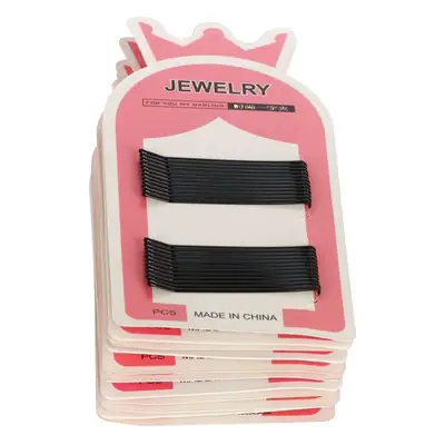 5cm Crown Black Steel Hair Clips for Girls Women