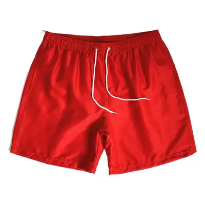 Black Polyester Beach Shorts for Men Quick-Dry Swimming