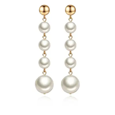 Korean S925 Silver Pearl Tassel Earrings