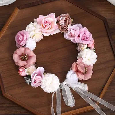 Artificial Rose Wreath for Bride or Hairband